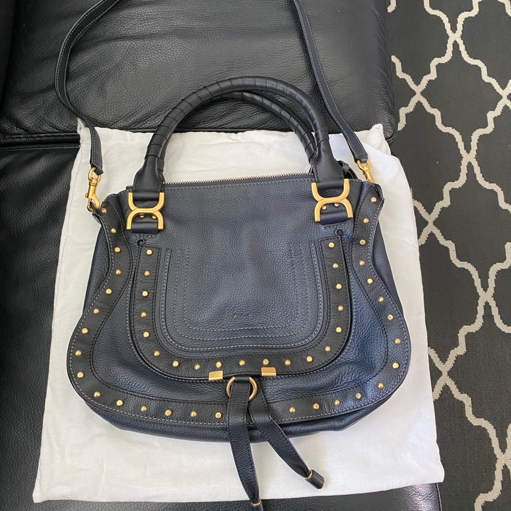 Chloe luxe calfskin crossbody satchel